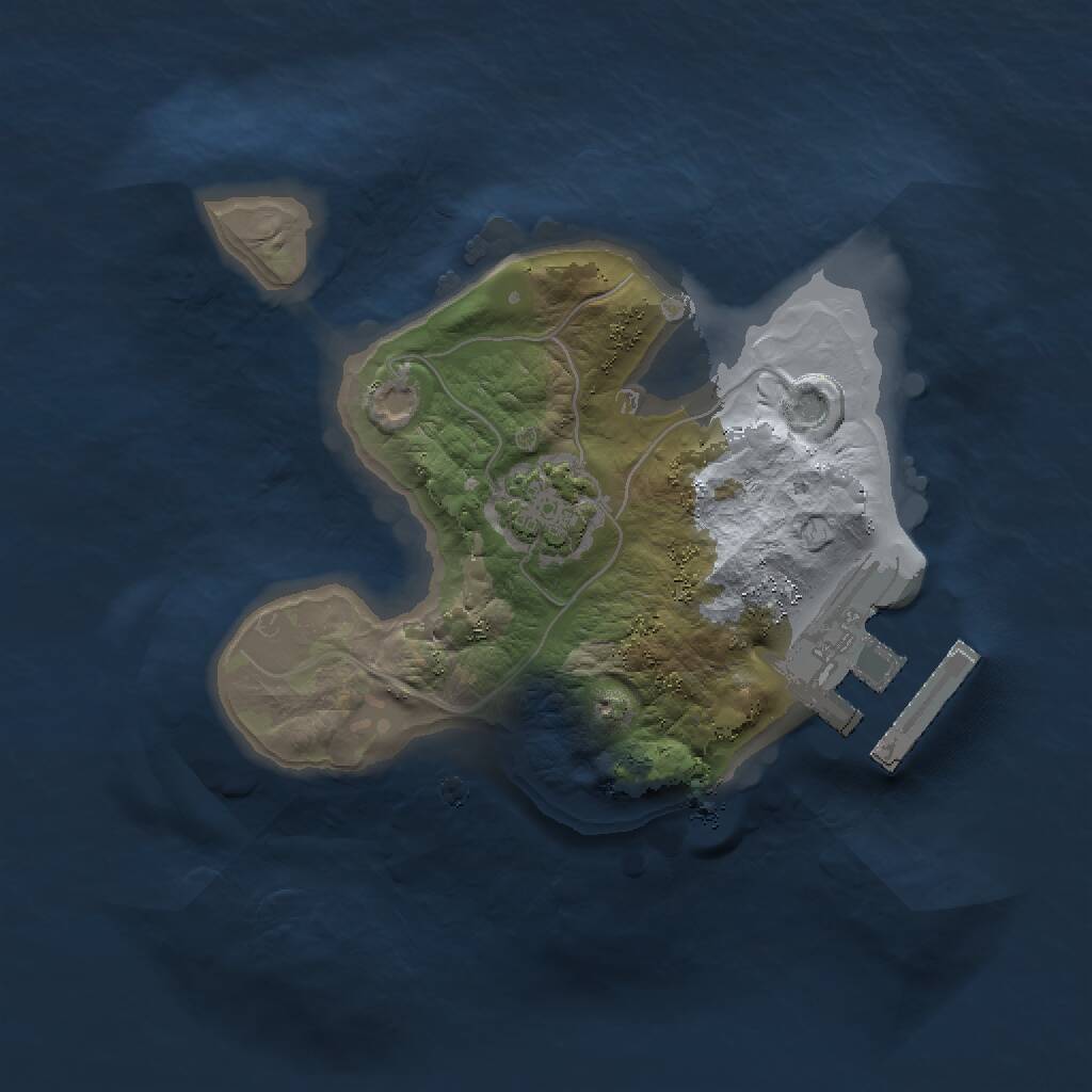 Rust Map: Procedural Map, Size: 1500, Seed: 971415299, 3 Monuments