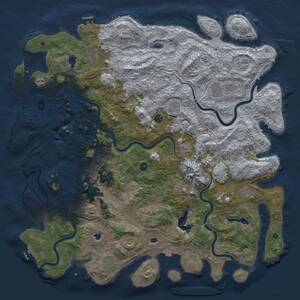 Thumbnail Rust Map: Procedural Map, Size: 5500, Seed: 457823, 17 Monuments