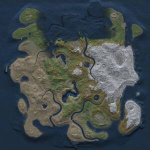 Thumbnail Rust Map: Procedural Map, Size: 4000, Seed: 6112, 14 Monuments
