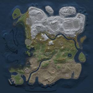 Thumbnail Rust Map: Procedural Map, Size: 3500, Seed: 226369858, 15 Monuments