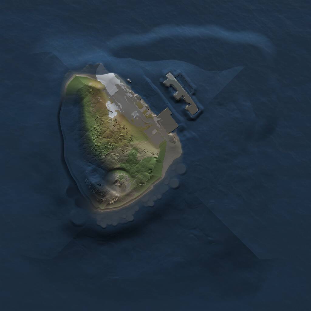 Rust Map: Procedural Map, Size: 1000, Seed: 43262, 2 Monuments