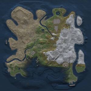 Thumbnail Rust Map: Procedural Map, Size: 3500, Seed: 8037016, 14 Monuments