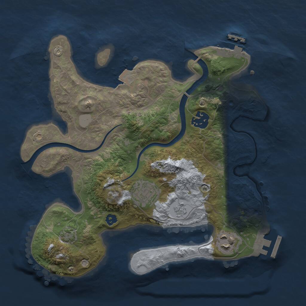 Rust Map: Procedural Map, Size: 2700, Seed: 1755777685, 8 Monuments