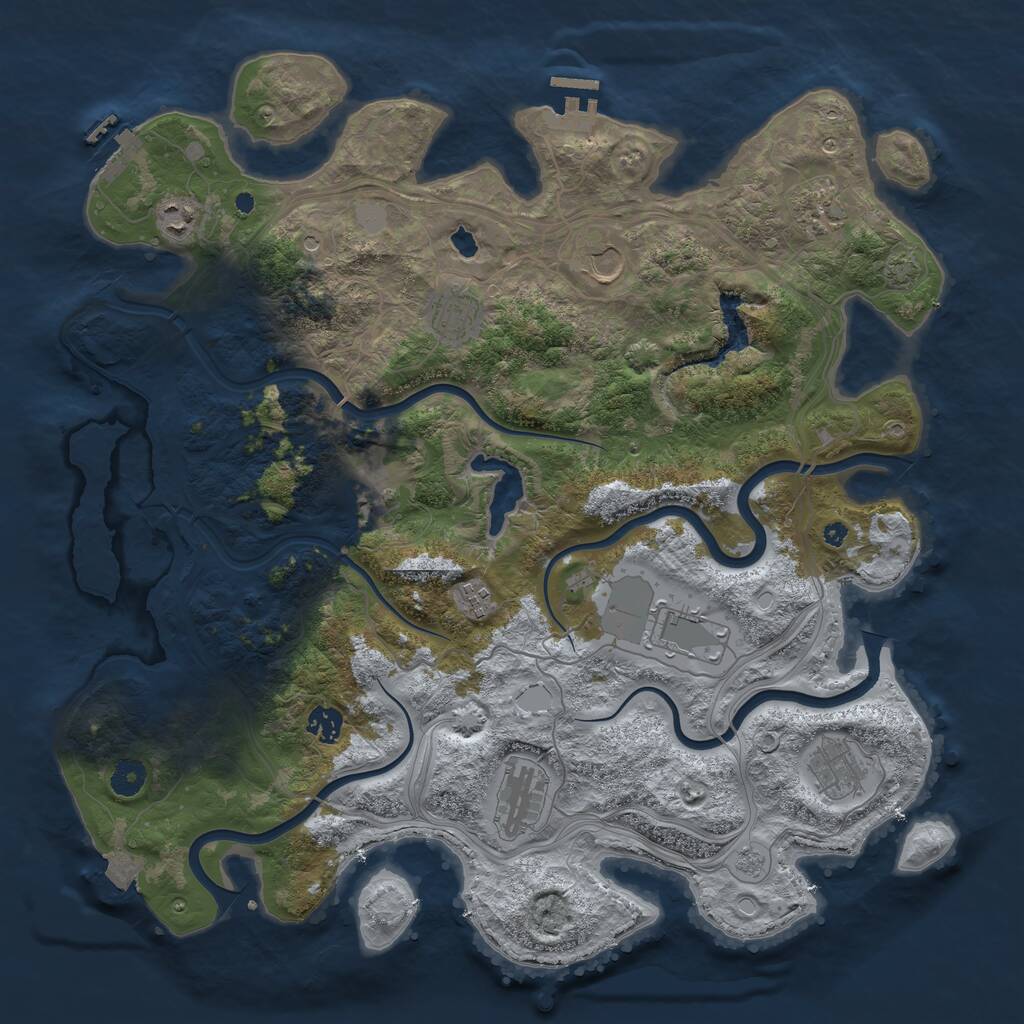 Rust Map: Procedural Map, Size: 4250, Seed: 1506415530, 16 Monuments