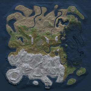Thumbnail Rust Map: Procedural Map, Size: 4250, Seed: 21082025, 16 Monuments
