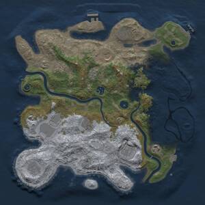 Thumbnail Rust Map: Procedural Map, Size: 3750, Seed: 21082025, 16 Monuments