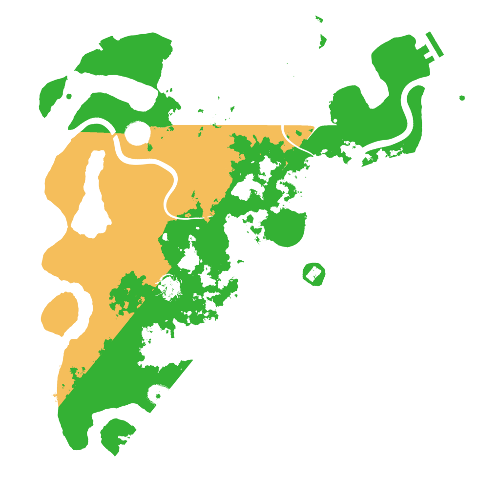 Biome Rust Map: Procedural Map, Size: 3700, Seed: 565177