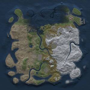 Thumbnail Rust Map: Procedural Map, Size: 3900, Seed: 2054042320, 15 Monuments