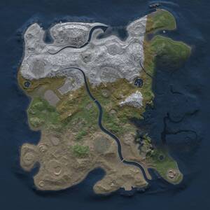 Thumbnail Rust Map: Procedural Map, Size: 3500, Seed: 651552559, 16 Monuments