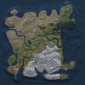 Thumbnail Rust Map: Procedural Map, Size: 3750, Seed: 260926010, 16 Monuments