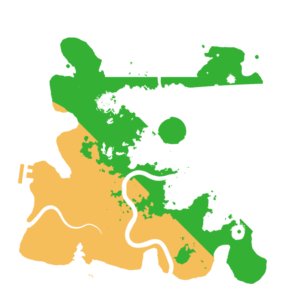 Biome Rust Map: Procedural Map, Size: 3200, Seed: 43210