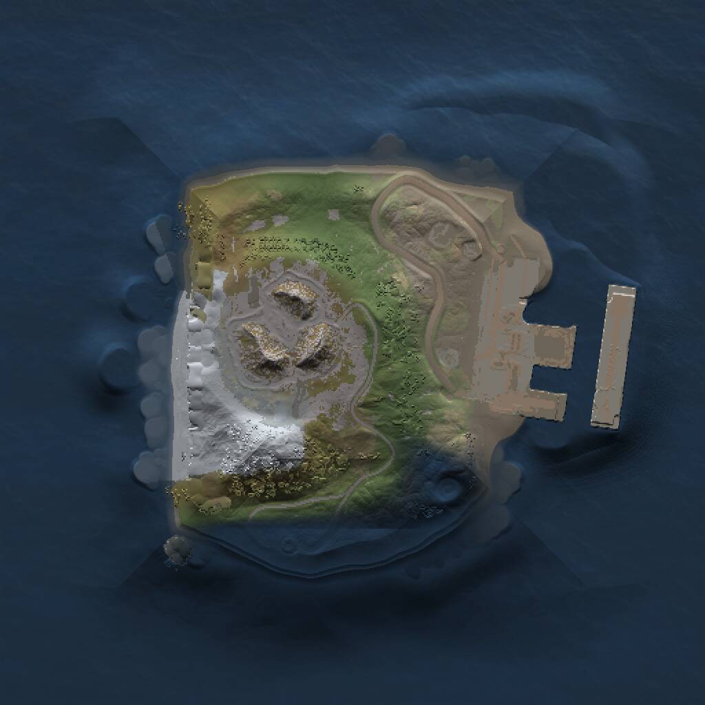 Rust Map: Procedural Map, Size: 1000, Seed: 716262937, 3 Monuments