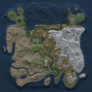 Thumbnail Rust Map: Procedural Map, Size: 3850, Seed: 1733402493, 16 Monuments