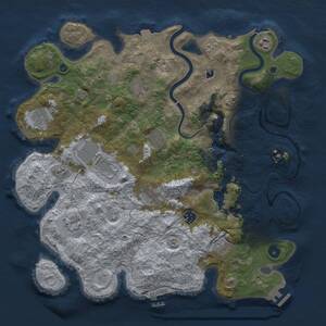 Thumbnail Rust Map: Procedural Map, Size: 4000, Seed: 75425, 16 Monuments