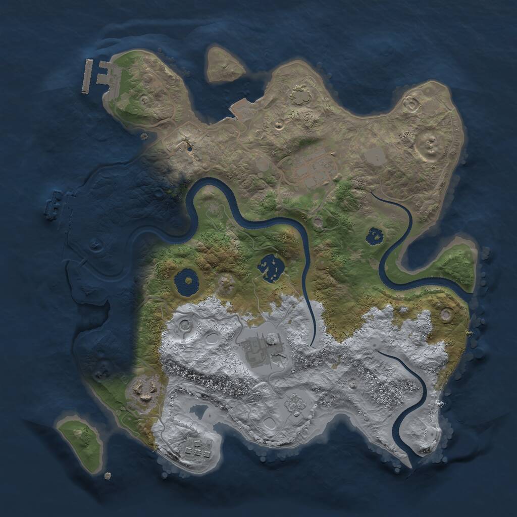 Rust Map: Procedural Map, Size: 3000, Seed: 87944022, 11 Monuments