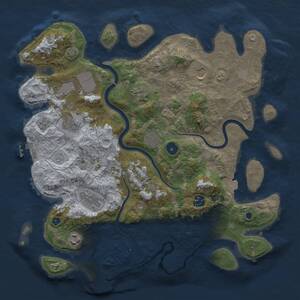 Thumbnail Rust Map: Procedural Map, Size: 3800, Seed: 1036676933, 15 Monuments