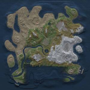 Thumbnail Rust Map: Procedural Map, Size: 3500, Seed: 430382817, 14 Monuments