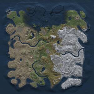Thumbnail Rust Map: Procedural Map, Size: 4250, Seed: 35568995, 16 Monuments