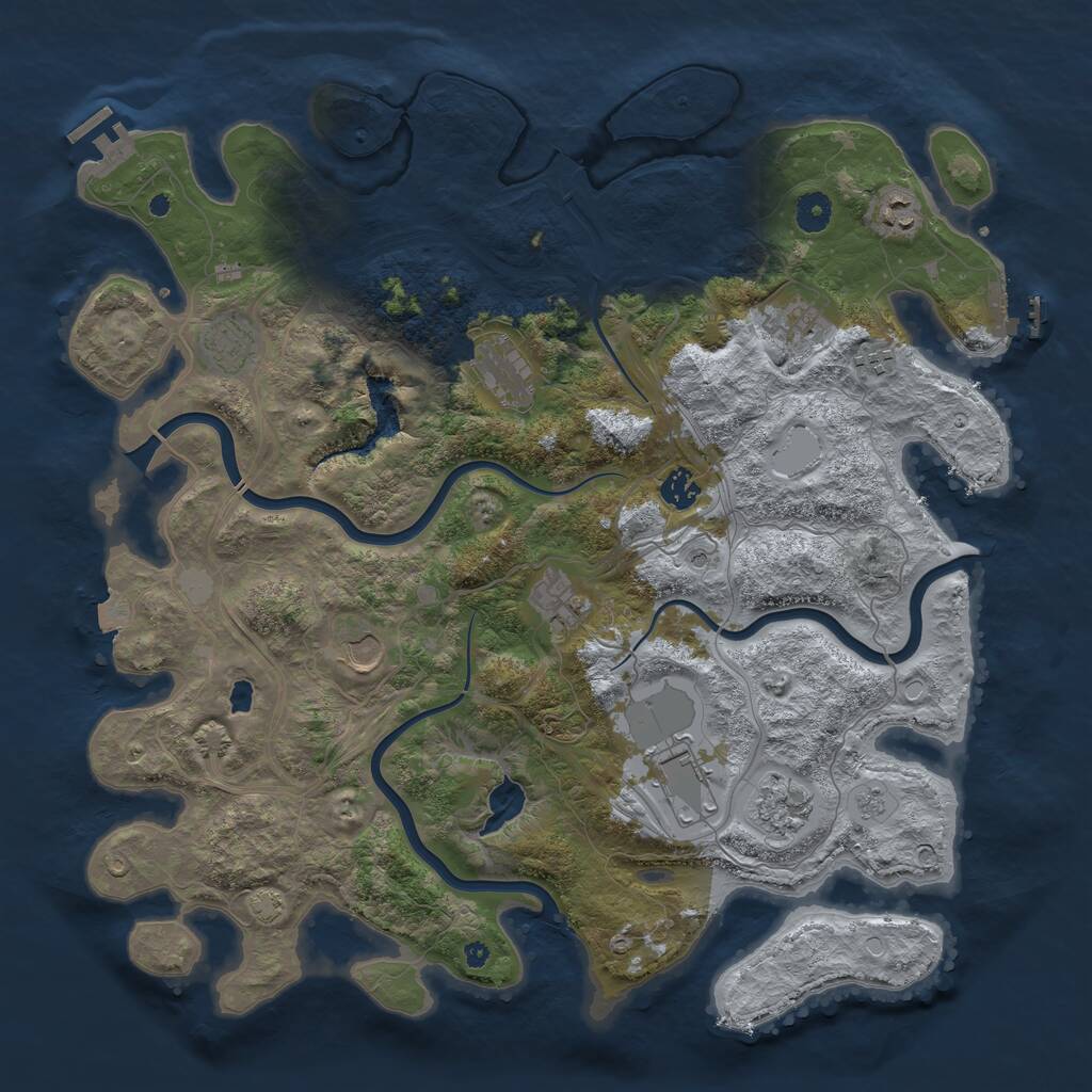 Rust Map: Procedural Map, Size: 4250, Seed: 35568995, 16 Monuments