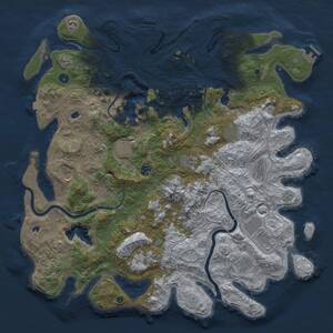 Thumbnail Rust Map: Procedural Map, Size: 5000, Seed: 8246587, 17 Monuments