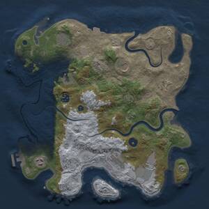 Thumbnail Rust Map: Procedural Map, Size: 3500, Seed: 865279906, 15 Monuments