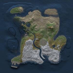 Thumbnail Rust Map: Procedural Map, Size: 2500, Seed: 483533657, 7 Monuments