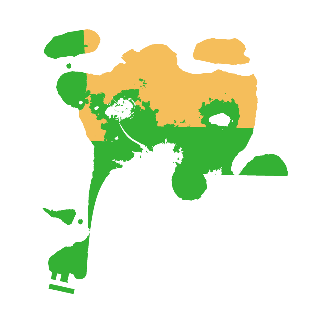 Biome Rust Map: Procedural Map, Size: 2500, Seed: 483533657