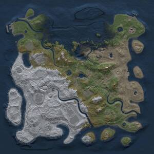 Thumbnail Rust Map: Procedural Map, Size: 4500, Seed: 819297147, 16 Monuments