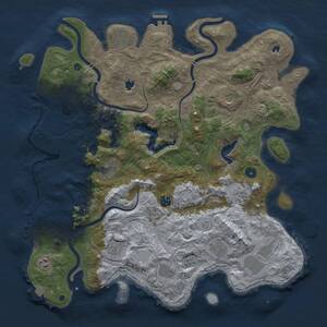 Thumbnail Rust Map: Procedural Map, Size: 4500, Seed: 324706867, 17 Monuments