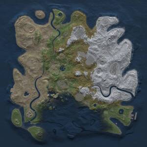 Thumbnail Rust Map: Procedural Map, Size: 4100, Seed: 210825, 16 Monuments
