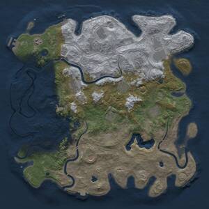 Thumbnail Rust Map: Procedural Map, Size: 4500, Seed: 129431451, 17 Monuments