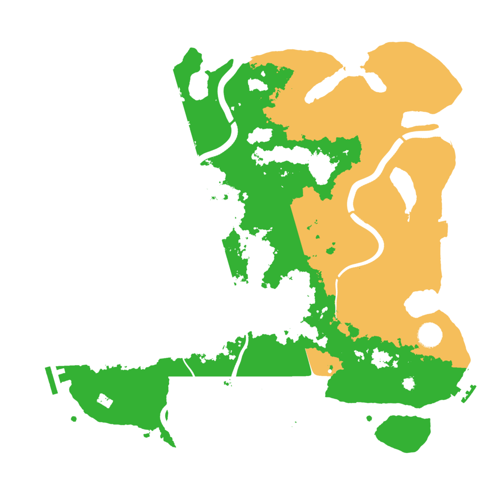 Biome Rust Map: Procedural Map, Size: 3600, Seed: 3498