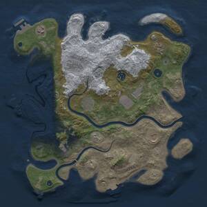 Thumbnail Rust Map: Procedural Map, Size: 3750, Seed: 925570423, 15 Monuments