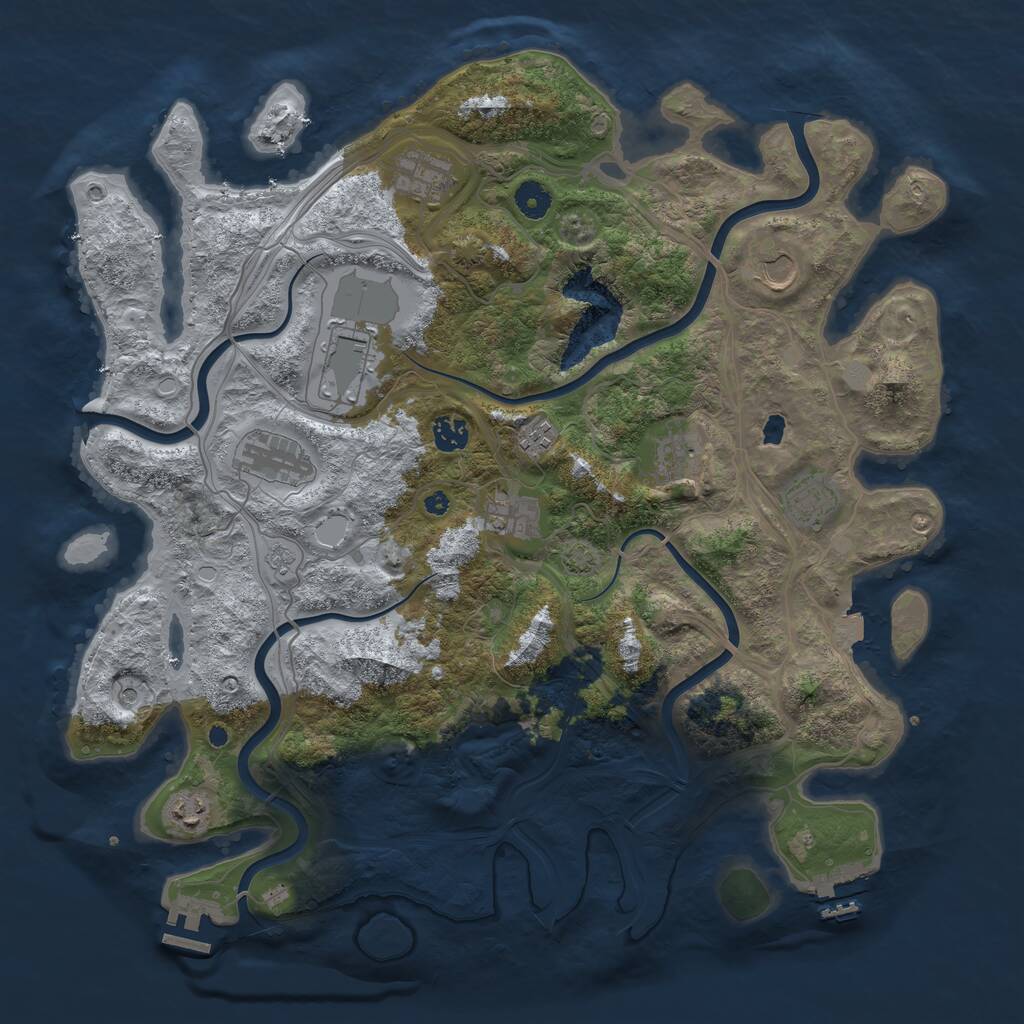 Rust Map: Procedural Map, Size: 4250, Seed: 15671337, 16 Monuments