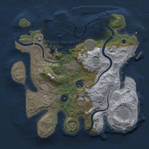 Thumbnail Rust Map: Procedural Map, Size: 3000, Seed: 1519428379, 13 Monuments