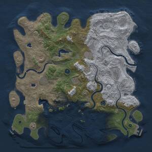 Thumbnail Rust Map: Procedural Map, Size: 4500, Seed: 22323, 16 Monuments
