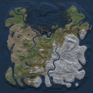 Thumbnail Rust Map: Procedural Map, Size: 4800, Seed: 1070743036, 16 Monuments