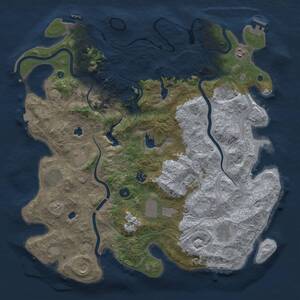 Thumbnail Rust Map: Procedural Map, Size: 4500, Seed: 930372236, 16 Monuments