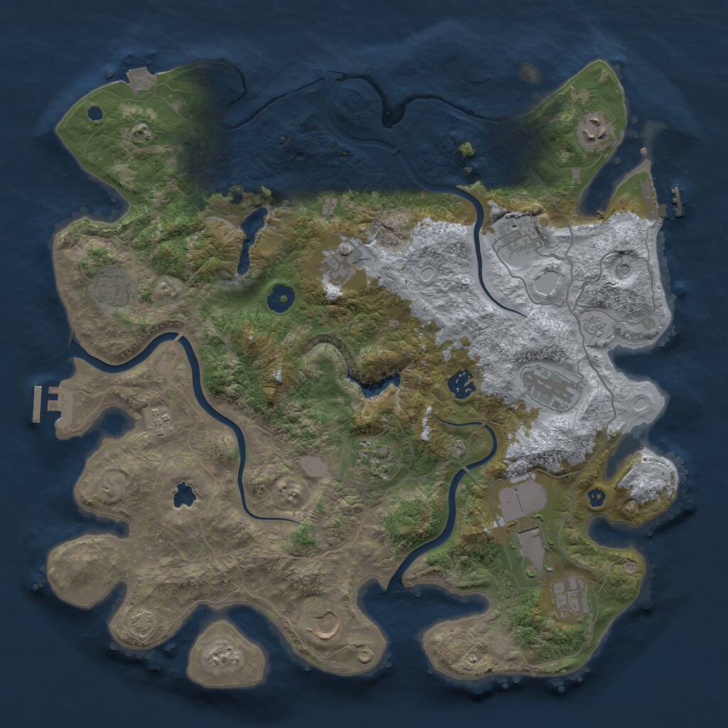 Rust Map: Procedural Map, Size: 4000, Seed: 2025082120, 17 Monuments