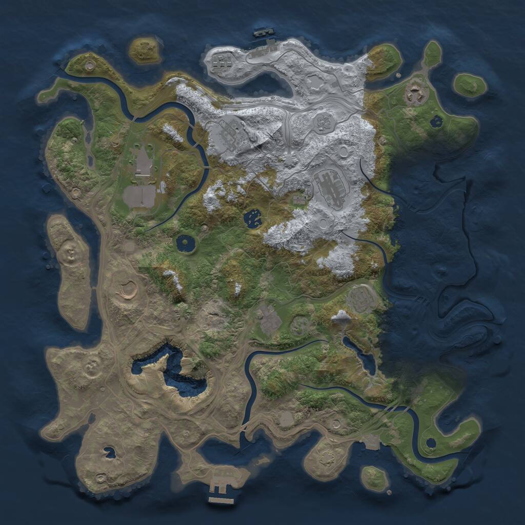 Rust Map: Procedural Map, Size: 4250, Seed: 210346352, 15 Monuments
