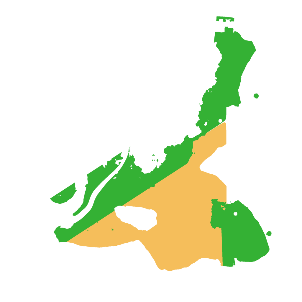 Biome Rust Map: Procedural Map, Size: 2400, Seed: 93718485