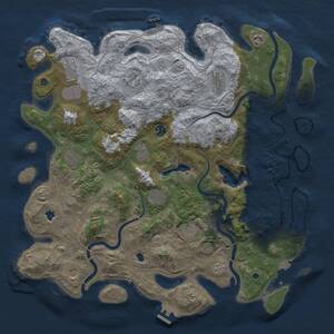 Thumbnail Rust Map: Procedural Map, Size: 4500, Seed: 377776592, 17 Monuments