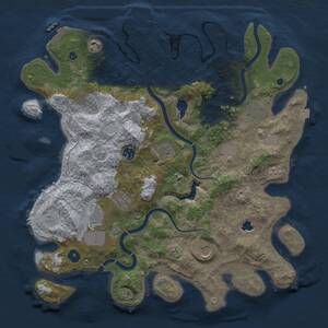 Thumbnail Rust Map: Procedural Map, Size: 4000, Seed: 2025082112, 16 Monuments