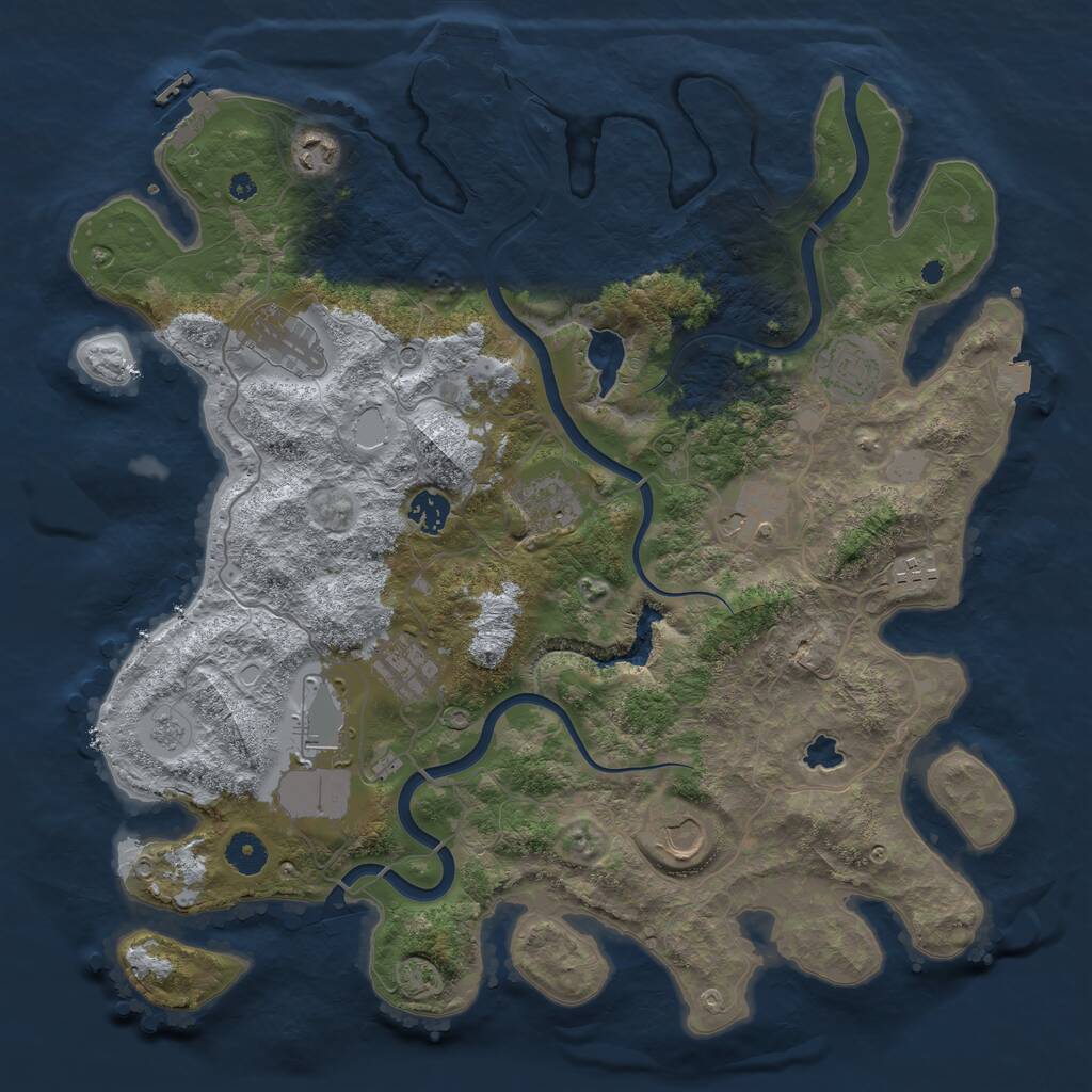 Rust Map: Procedural Map, Size: 4000, Seed: 2025082112, 16 Monuments