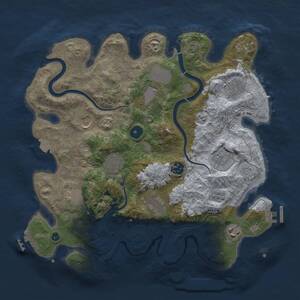 Thumbnail Rust Map: Procedural Map, Size: 3600, Seed: 188432054, 16 Monuments