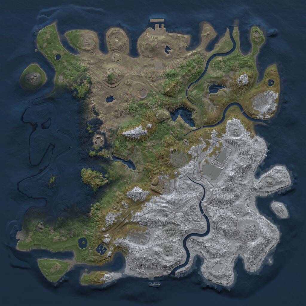 Rust Map: Procedural Map, Size: 4500, Seed: 239, 16 Monuments