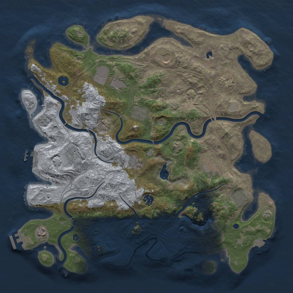Rust Map: Procedural Map, Size: 4250, Seed: 13823, 17 Monuments