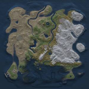 Thumbnail Rust Map: Procedural Map, Size: 4000, Seed: 759859386, 15 Monuments