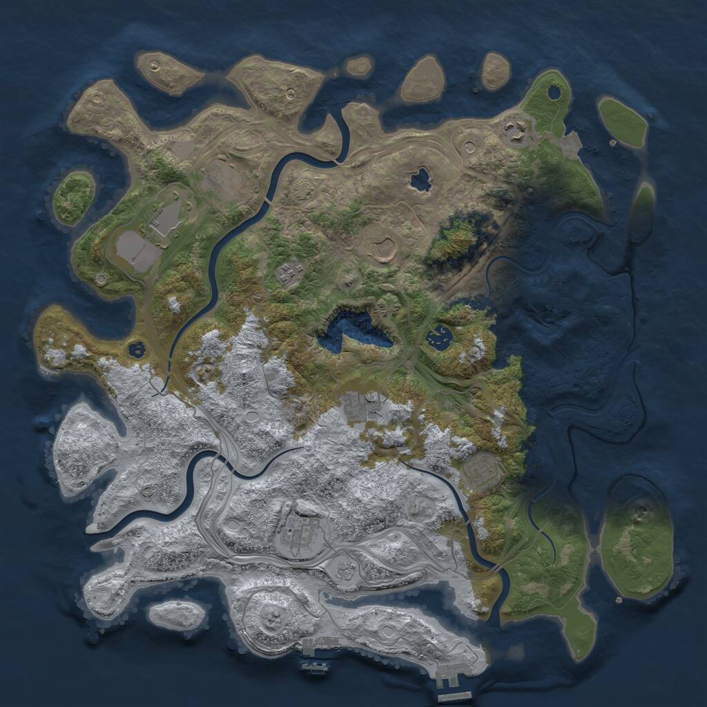 Rust Map: Procedural Map, Size: 4250, Seed: 771847273, 15 Monuments