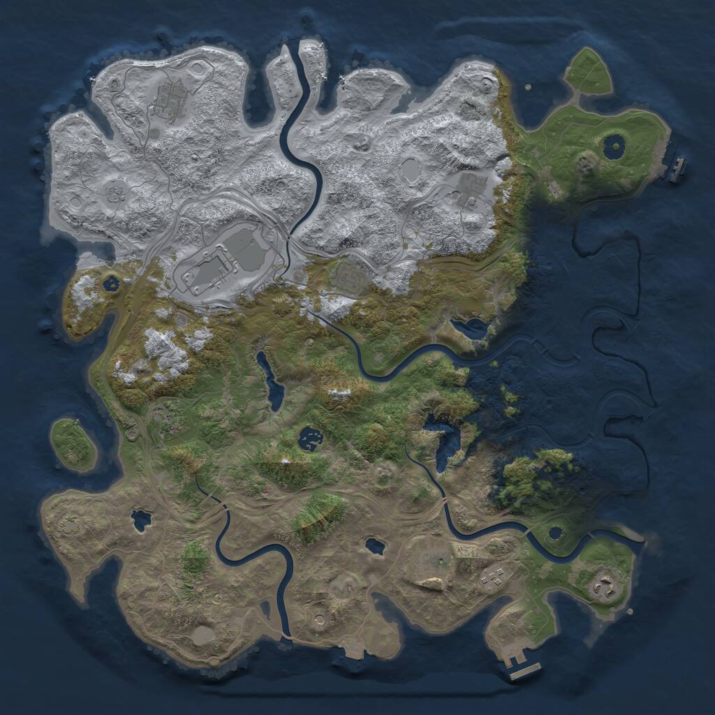 Rust Map: Procedural Map, Size: 4500, Seed: 20250821, 15 Monuments